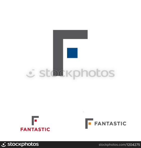F letter design concept for business or company name initial