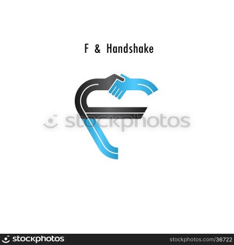 F- letter icon abstract logo design vector template.Business offer,partnership icon.Corporate business and industrial logotype symbol.Vector illustration