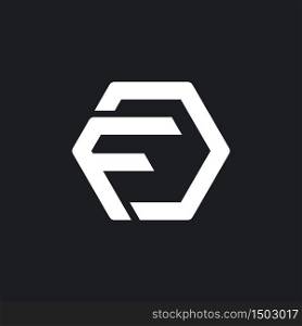 F letter logo icon illustration design