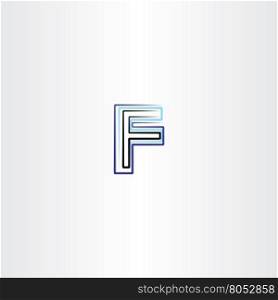 f letter logo symbol vector blue black