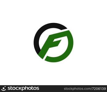 F Letter Logo Template Vector Illustration