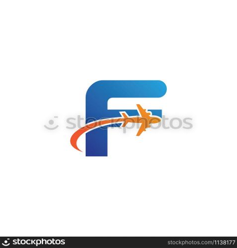 F Letter logo TRAVEL creative concept template design