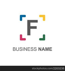 F letter logo vector template