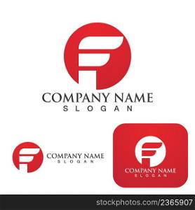 F logo and symbol vector icon design