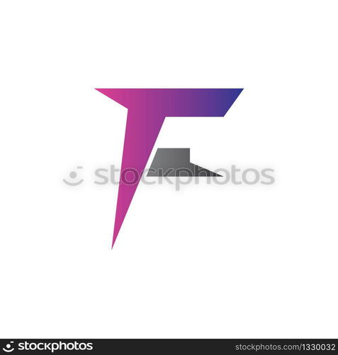 F logo faster vector icon illustration