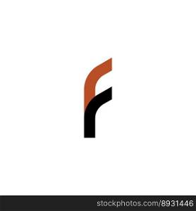 f logo letter icon vector design