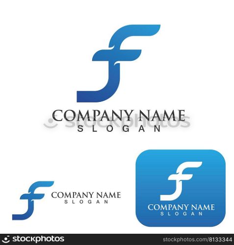 F logo Letter vector icon