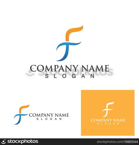 F logo vector icon illustration design