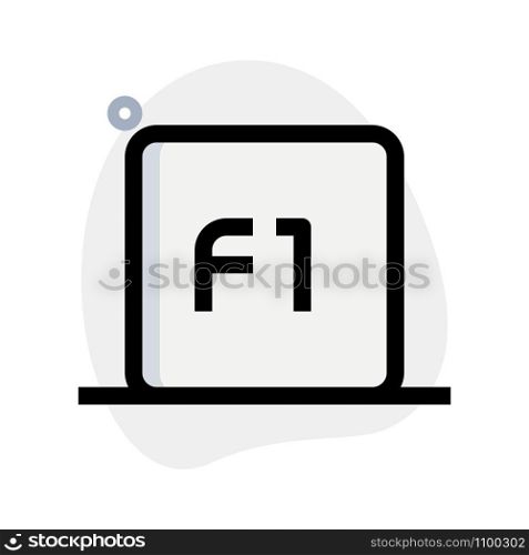 F1, help key function computer button layout