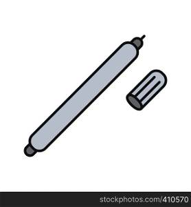 Fabric marker pen color icon. Isolated vector illustration. Fabric marker pen color icon