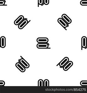 Fabric pattern repeat seamless in black color for any design. Vector geometric illustration. Fabric pattern seamless black