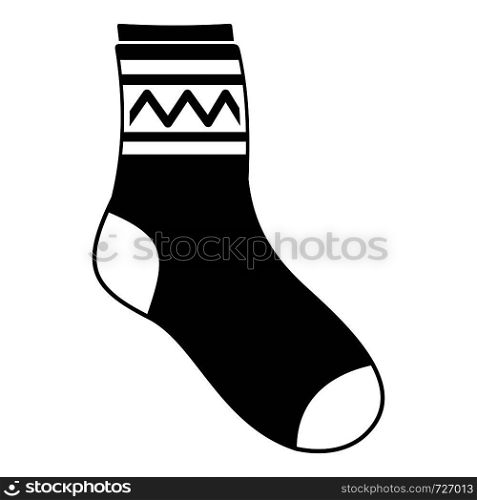 Fabric sock icon. Simple illustration of fabric sock vector icon for web. Fabric sock icon, simple style