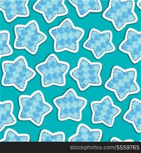 Fabric texture with stars in blue colors - seamless patterns for boys