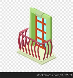 Facade balcony icon. Isometric illustration of facade balcony vector icon for web. Facade balcony icon, isometric 3d style