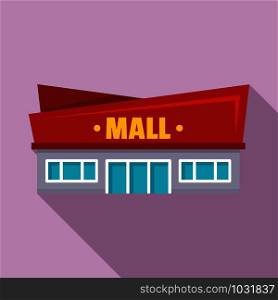 Facade mall icon. Flat illustration of facade mall vector icon for web design. Facade mall icon, flat style