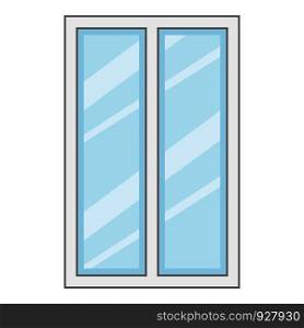 Facade window frame icon. Cartoon illustration of facade window frame vector icon for web. Facade window frame icon, cartoon style