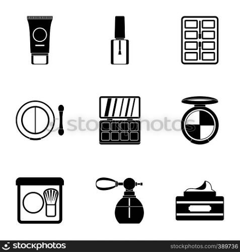 Face care icons set. Simple illustration of 9 face care vector icons for web. Face care icons set, simple style