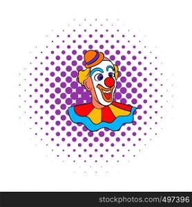 Face clown comics icon isolated on a white background. Face clown comics icon