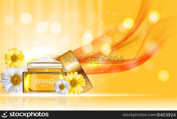 Face Cream Bottle Tube Design Cosmetics Product Template for Ads or Magazine Background. Shower Cream. 3D Realistic Vector Iillustration. EPS10. Face Cream Bottle Tube Design Cosmetics Product Template for A