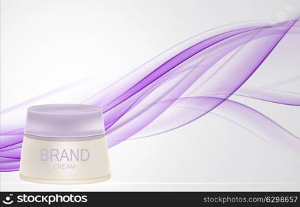 Face Cream Bottle Tube Template for Ads or Magazine Background. 3D Realistic Vector Iillustration. EPS10. Face Cream Bottle Tube Template for Ads or Magazine Background.