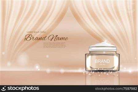 Face Cream Bottle Tube Template for Ads or Magazine Background. 3D Realistic Vector Iillustration. EPS10. Face Cream Bottle Tube Template for Ads or Magazine Background. 3D Realistic Vector Iillustration