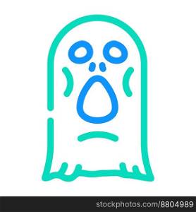 face ghost color icon vector. face ghost sign. isolated symbol illustration. face ghost color icon vector illustration