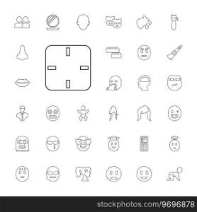 Face icons Royalty Free Vector Image