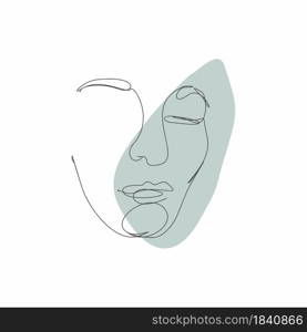 Face line art. Face painting. Vector sketch with face. Vector Illustration. Contemporary portrait. Face line art. Face painting. Vector sketch with face. Vector Illustration.