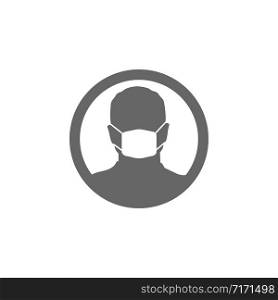 face mask icon isolated white background vector illustration
