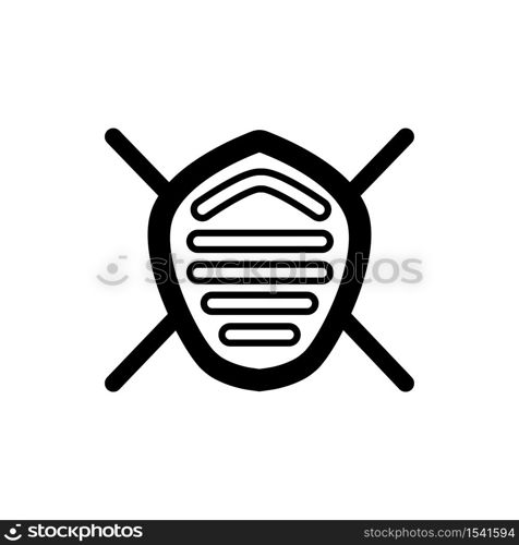 Face mask icon vector logo