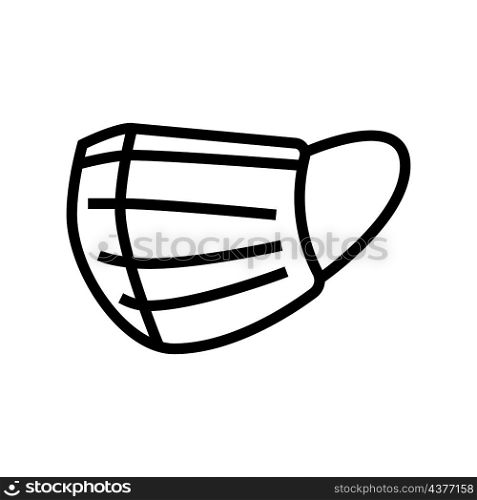 face mask line icon vector. face mask sign. isolated contour symbol black illustration. face mask line icon vector illustration