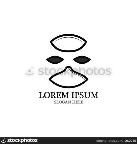 Face mask logo and symbol vector