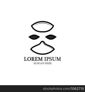 Face mask logo and symbol vector