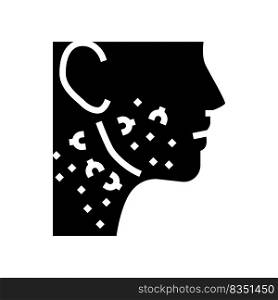 face neck ingrown hair glyph icon vector. face neck ingrown hair sign. isolated symbol illustration. face neck ingrown hair glyph icon vector illustration
