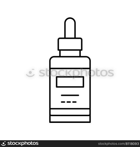face oil bottle line icon vector. face oil bottle sign. isolated contour symbol black illustration. face oil bottle line icon vector illustration