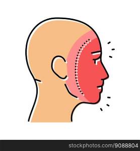 face pain body ache color icon vector. face pain body ache sign. isolated symbol illustration. face pain body ache color icon vector illustration