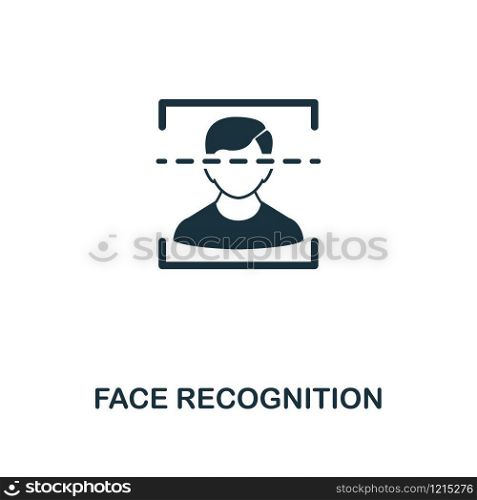 Face Recognition icon. Premium style design from security collection. UX and UI. Pixel perfect face recognition icon for web design, apps, software, printing usage.. Face Recognition icon. Premium style design from security icon collection. UI and UX. Pixel perfect Face Recognition icon for web design, apps, software, print usage.