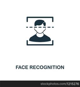 Face Recognition icon. Premium style design from security collection. UX and UI. Pixel perfect face recognition icon for web design, apps, software, printing usage.. Face Recognition icon. Premium style design from security icon collection. UI and UX. Pixel perfect Face Recognition icon for web design, apps, software, print usage.