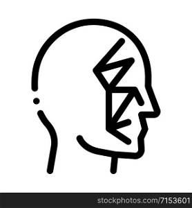 Face Scan by Points Point Projectors Icon Vector. Outline Face Scan by Points Point Projectors Sign. Isolated Contour Symbol Illustration. Face Scan by Points Point Projectors Icon Vector Outline Illustration
