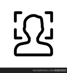 face scanner, icon on isolated background,
