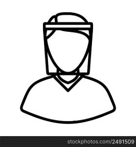 Face Shield Icon. Bold outline design with editable stroke width. Vector Illustration.