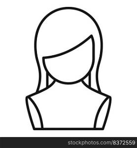 Face wig icon outline vector. Haircut style. Fashion beauty. Face wig icon outline vector. Haircut style