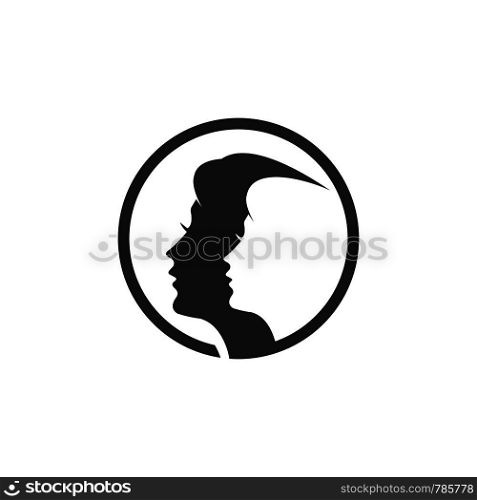 face with circle logo template