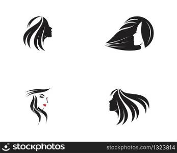 Face woman beauty spa logo vector