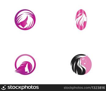 Face woman beauty spa logo vector
