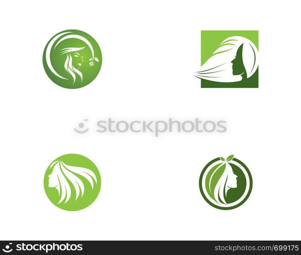 Face woman beauty spa logo vector