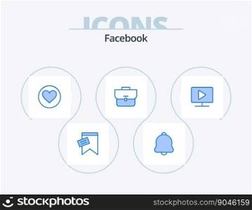 Facebook Blue Icon Pack 5 Icon Design. computer. workbag. love. suitcase. bag