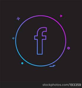 Facebook icon design vector