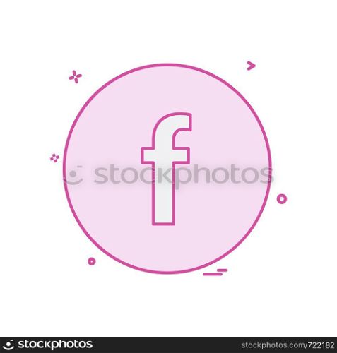 Facebook icon design vector