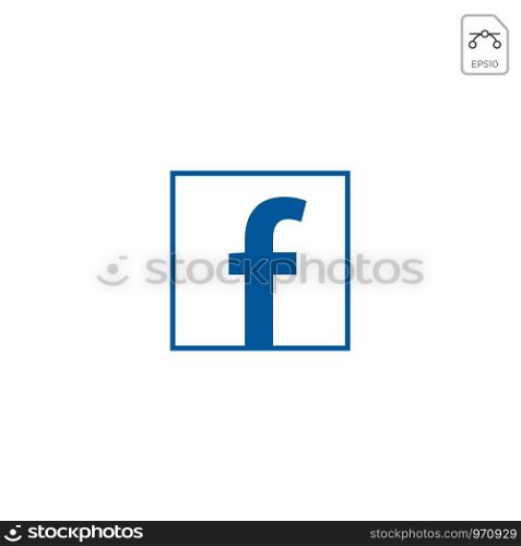 facebook icon or logo vector symbol isolated. facebook icon or logo vector symbol element isolated